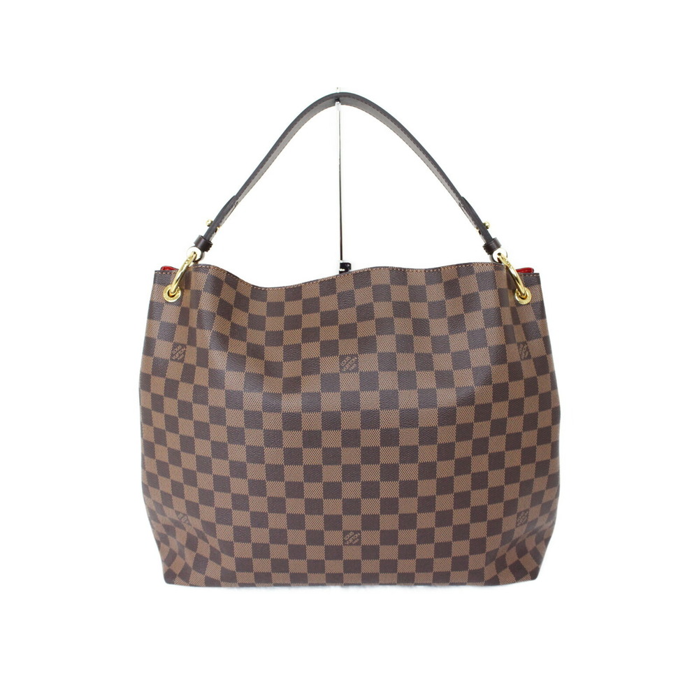 LOUIS VITTON Graceful Damier Ebene Brown Beige Tan Canvas Diaper Bag Handbag